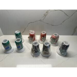 NEW 9 Spools Woolly Nylon Metallic Sewing Thread 1000M Each 5 Different Colors